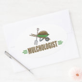 Garden Mulching Ovaler Aufkleber (Umschlag)