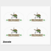 Garden Mulching Ovaler Aufkleber (Blatt)