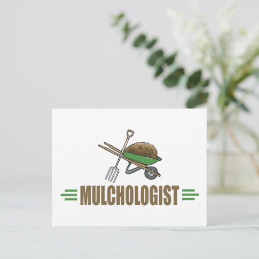 Garden Mulching Postkarte (Stehend Vorderseite)