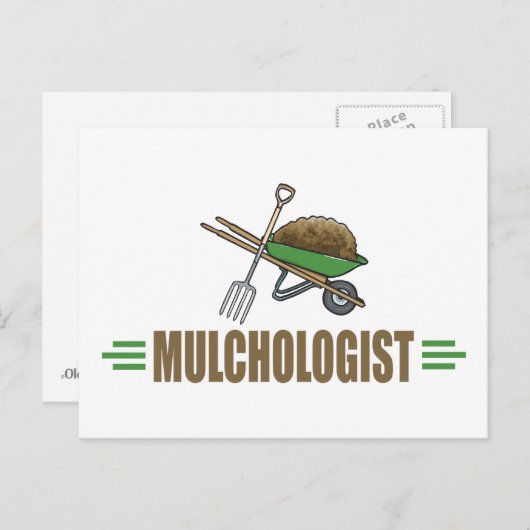Garden Mulching Postkarte (Vorne/Hinten)