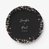 Garden Multicolor Wildblume Hochzeit Pappteller (Vorderseite)