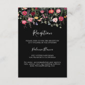 Garden Multicolor Wildblume Hochzeitsempfang Begleitkarte (Vorderseite)