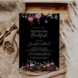 Garden Multicolor Wildblume Hochzeitsfrühstück Einladung