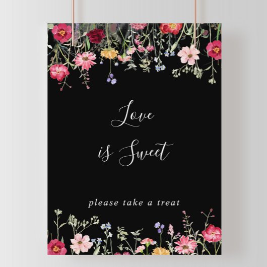 Garden Multicolor Wildblume Liebe ist süß Poster