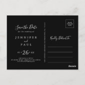 Garden Multicolor Wildblume Save the Date Postkarte (Rückseite)