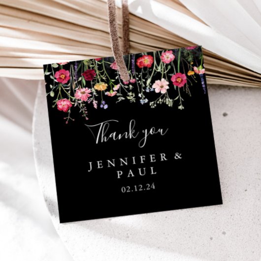Garden Multicolor Wildblume Wedding Geschenkanhänger