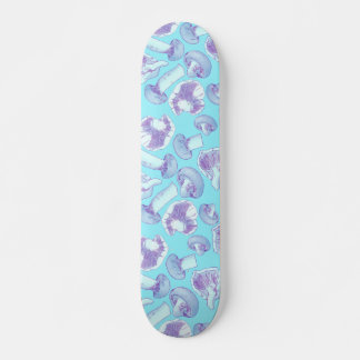Garden Mushrooms blau Skateboard