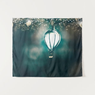 Garden Night Lights Rustikales Foto Hintergrund Wandteppich