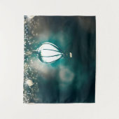 Garden Night Lights Rustikales Foto Hintergrund Wandteppich (Vorderseite)