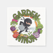 Garden Ninja Design - Spaß Gartenarbeit Grafik Serviette (Vorderseite)