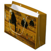 "Garden of Death"-Weihnachtsgeschenktasche Große Geschenktüte (Vorderseite Schrägansicht)