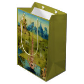 Garden of Eden - Hieronymus Bosch Mittlere Geschenktüte (Rückseite Schrägansicht)