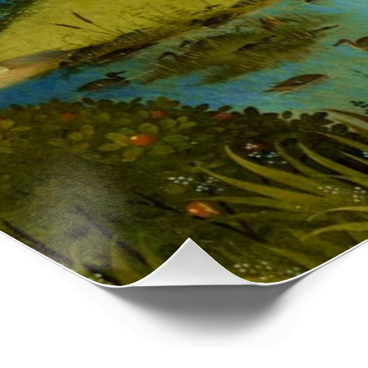 Garden of Eden - Hieronymus Bosch Poster (Ecke)
