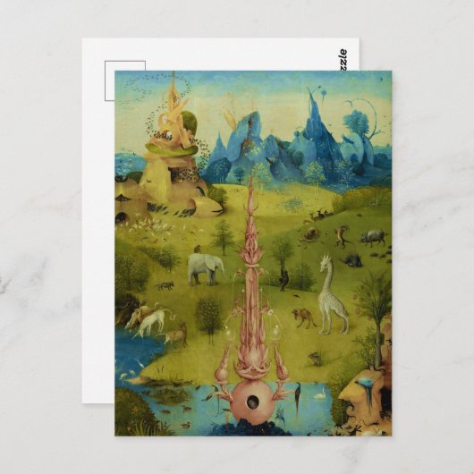 Garden of Eden - Hieronymus Bosch Postkarte (Vorne/Hinten)