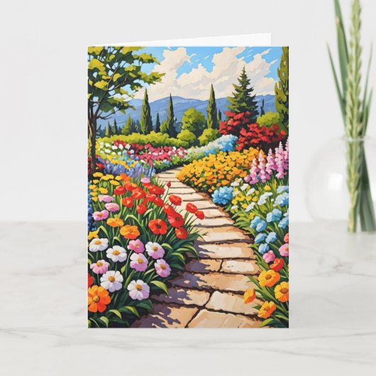 Garden of Flowers Greetings Card Karte (Vorderseite)