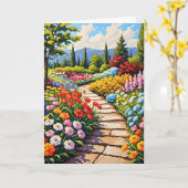 Garden of Flowers Greetings Card Karte (Gelbe Blume)