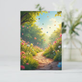 Garden of Hope Meditation Card | Christlich Script Einladung (Stehend Vorderseite)