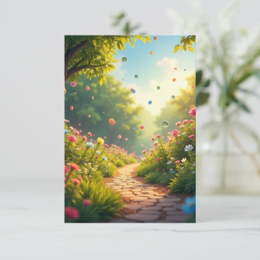 Garden of Hope Meditation Card | Christlich Script Einladung (Stehend Vorderseite)