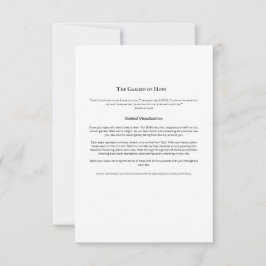 Garden of Hope Meditation Card | Christlich Script Einladung