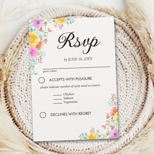 Garden of Love – A Wedding in Spring Blossom RSVP Karte