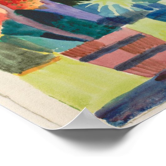 Garden on Lake Thun by August Macke Poster (Ecke)