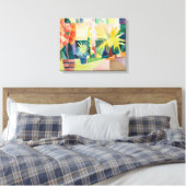 "Garden On Lake Thun" Leinwand (Insitu (Schlafzimmer))