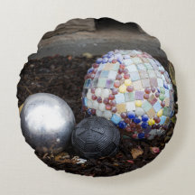 Garden Orbs Round Pillow