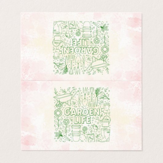 Garden Pack Visitenkarten (Außenseite Aufgefaltet)