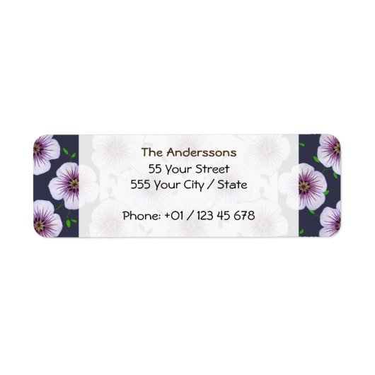 Garden Pale Blue Geranium Blume auf beliebiger Far (Vorne)