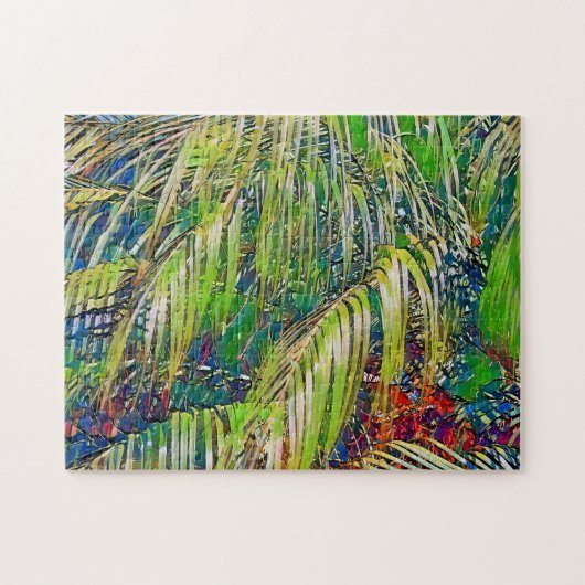 Garden Palm Tree Tropische Art Puzzle (Horizontal)