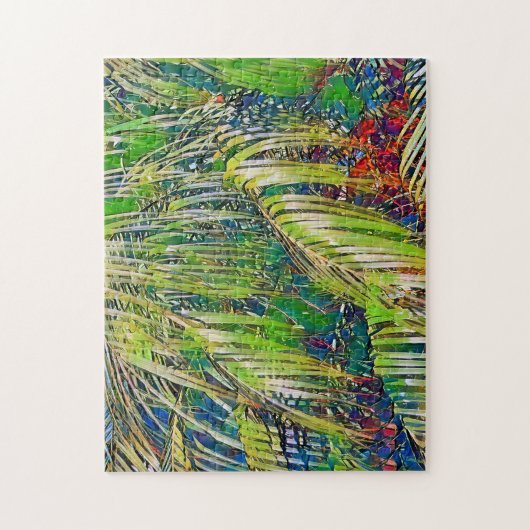 Garden Palm Tree Tropische Art Puzzle (Vertikal)