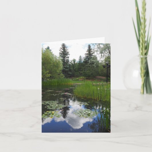 Garden Park Reflektionen Faltschachtel Karte (Vorderseite)
