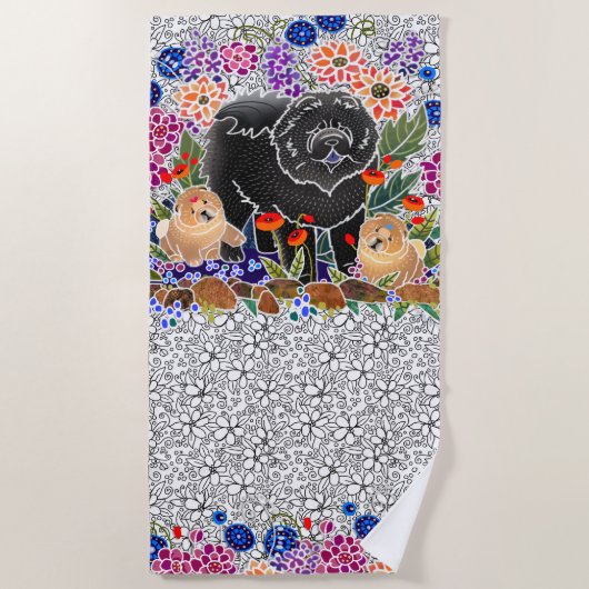 GARDEN PARTY als Handtuchhalter weiß Strandtuch (Vorderseite)