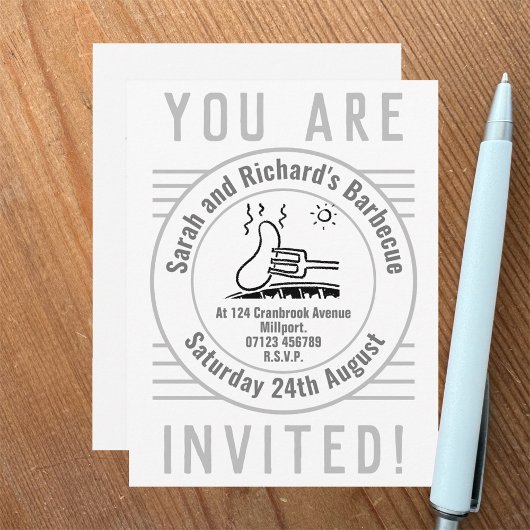Garden Party Barbecue GRILLEN Einladung