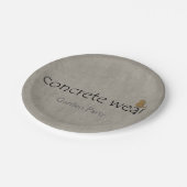 Garden Party Betonwehre Pappteller (Schrägansicht)