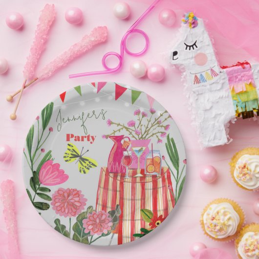 Garden Party Birthday Pappteller (Party)