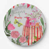 Garden Party Birthday Pappteller (Vorderseite)