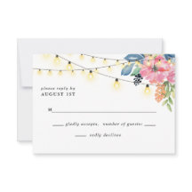 Garden Party Blume & Twinkle Lights Blue Wedding