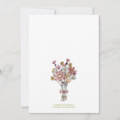 Garden Party Blume Wasserfarben Einladung (Rückseite)