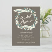 Garden Party Blumenstrauß Brautparty Einladung (Stehend Vorderseite)