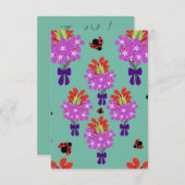 Garden Party Bouquets-Jade Dankeskarte (Vorne/Hinten)