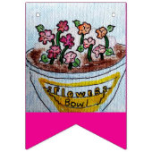 Garden Party Bowl of Blume Wimpelkette (Erste Fahne)