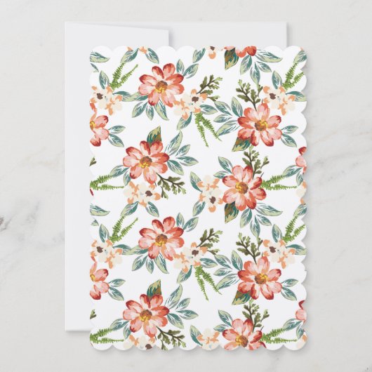 Garden Party Bridal Dusche Einladung (Rückseite)