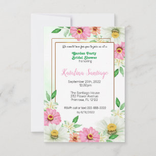 Garden Party Bridal Dusche Einladung