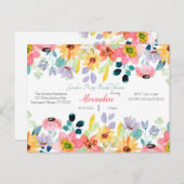 Garden Party Bridal Dusche Einladung Postkarte (Vorne/Hinten)