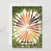 Garden Party Carrot Rainbow Colorful Custom Einladung (Vorderseite)