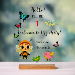 Garden Party Children Celebration Acrylschild