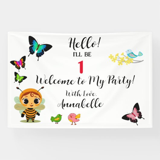 Garden Party Children Celebration Banner (Horizontal)