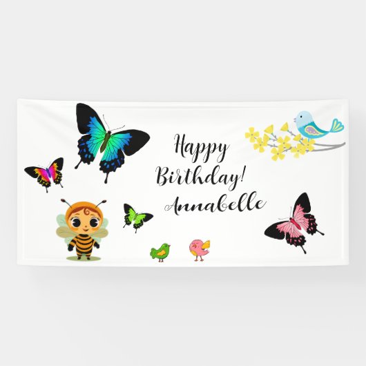 Garden Party Children Celebration Banner (Horizontal)