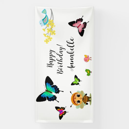 Garden Party Children Celebration Banner (Vertikal)